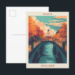 Carte Postale Dublin Irlande Art Elegant Vintage voyage<br><div class="desc">Carte postale Vintage voyage d'art élégant de Dublin Irlande</div>