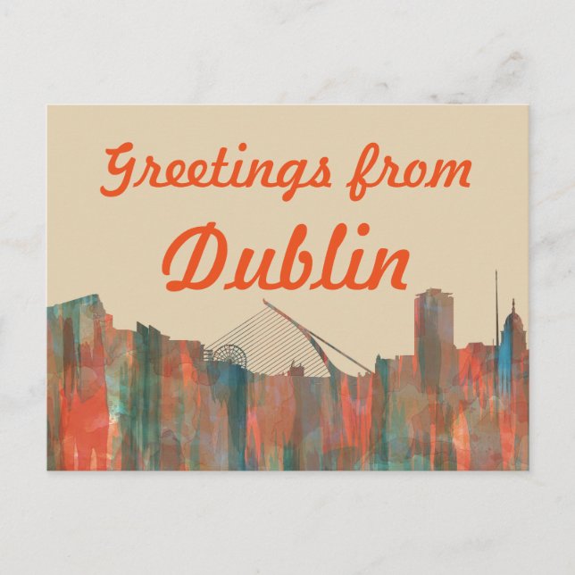 Carte Postale Dublin Irlande Skyline Navaho (Devant)