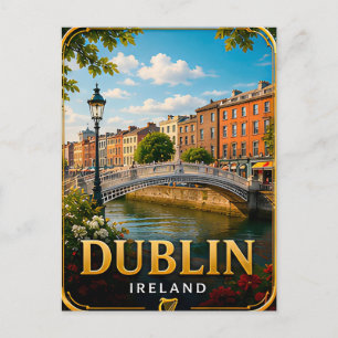 Carte Postale 📍 Dublin Irlande Voyage Souvenir Pour Voyage En V