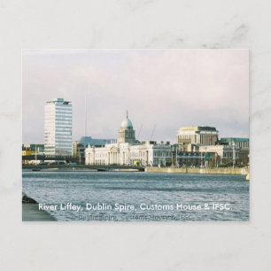 Carte Postale Dublin River Liffey, Spire & Douanes House