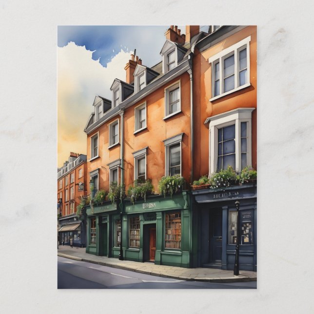 Carte Postale Dublin watercolor (Devant)