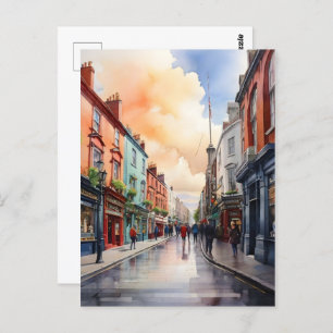 Carte Postale Dublin watercolor