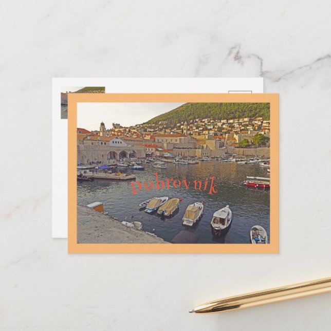 CARTE POSTALE DUBROVNIK, CROATIE (Devant/Arrière en situation)