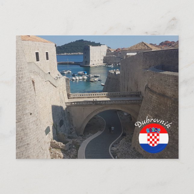 Carte Postale Dubrovnik | Croatie | Hrvatska | Mer Adriatique (Devant)