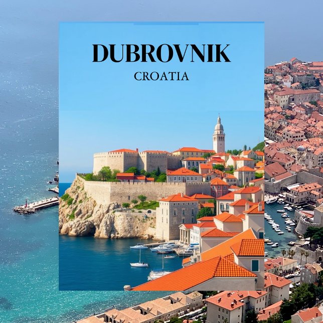 Carte Postale Dubrovnik, Croatie Voyage Vintage (Créateur téléchargé)