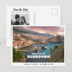Carte Postale Dubrovnik Croatie Weekend de Mariage À Sauvegarder