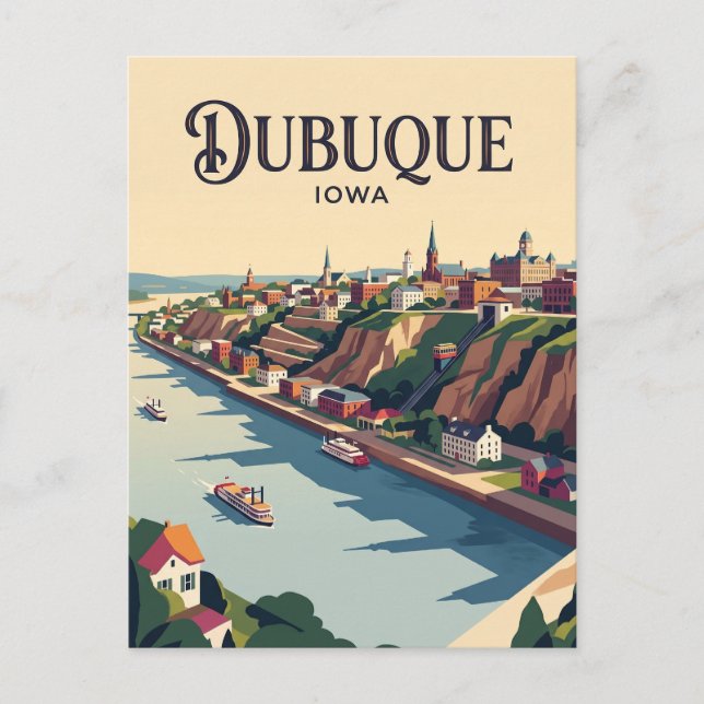 Carte Postale Dubuque États-Unis (Devant)