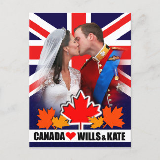 Carte postale Duc et Duchesse de Cambridge Canada