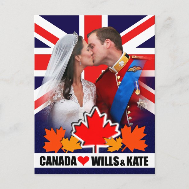 Carte postale Duc et Duchesse de Cambridge Canada (Devant)