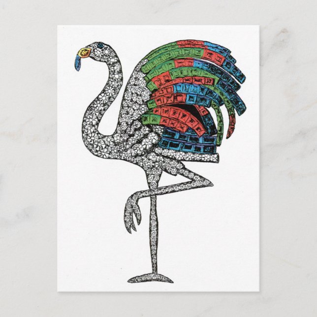 Carte Postale Duchesse de Windsor Flamant rose Brooch (Devant)