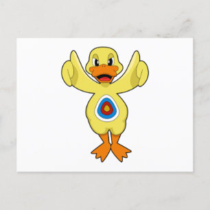 Carte Postale Duck Darts Bullseye