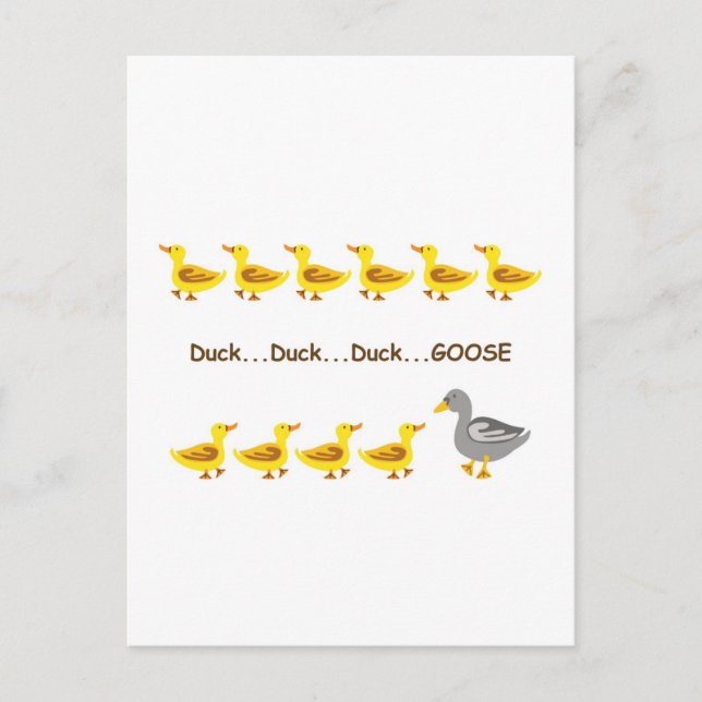 Carte Postale Duck Duck Goose (Devant)