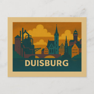 Carte Postale Duisbourg Allemagne Art de ville