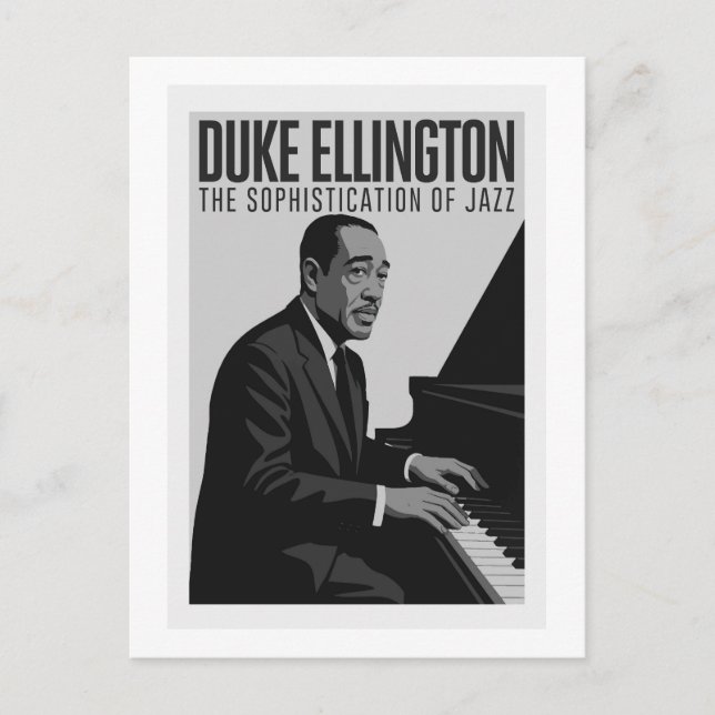Carte Postale Duke Ellington - Jazz Piano Vintage  (Devant)