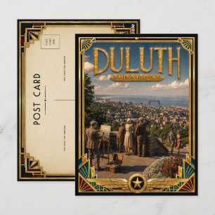 Carte Postale Duluth Minnesota Art Déco Vintage Âge d'Or