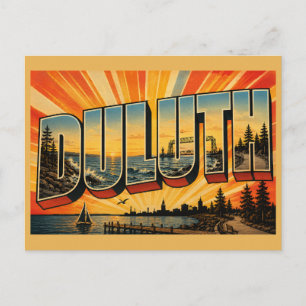 Carte Postale Duluth Minnesota Rive du lac Supérieur forêt