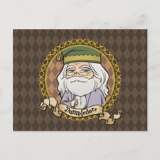 Carte Postale Dumbledore en anime (Devant)