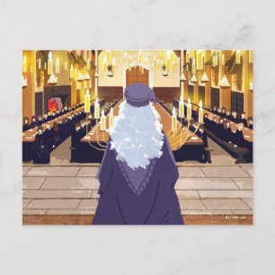 Carte Postale Dumbledore Parlant dans la grande salle Hogwarts