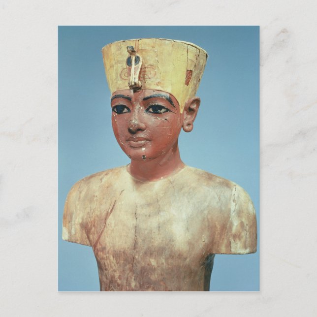 Carte Postale Dummy' du jeune Toutankhamon portant (Devant)