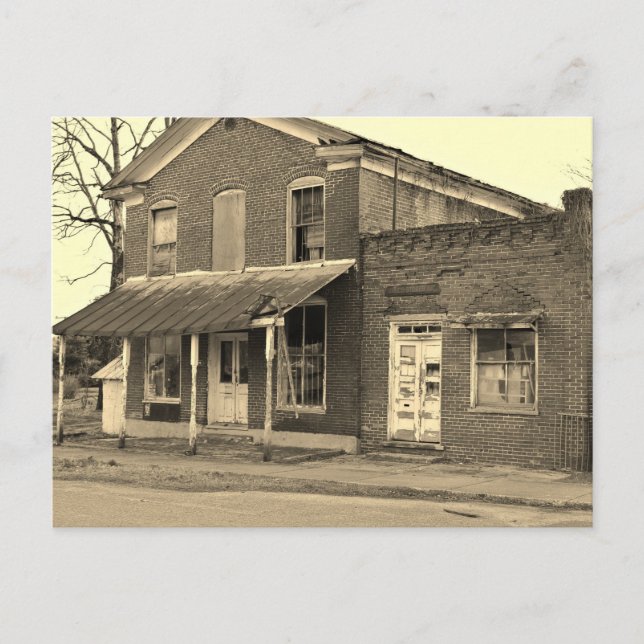 Carte postale d'un bâtiment historique en noir et  (Devant)