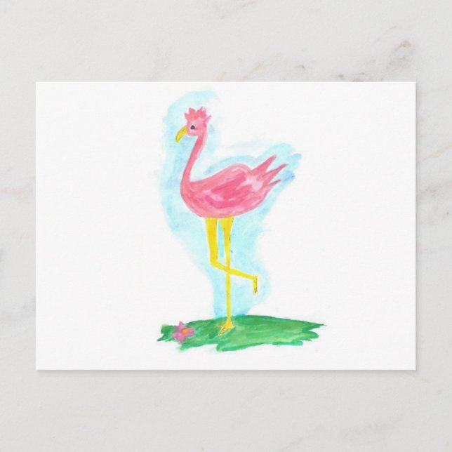 Carte postale d'un Flamant rose rose (Devant)