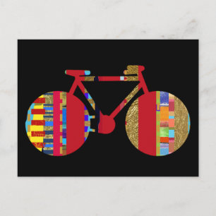 carte postale d'un vélo coloré