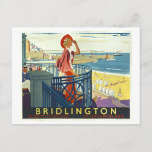 Carte postale d'une affiche de voyage vintage de B