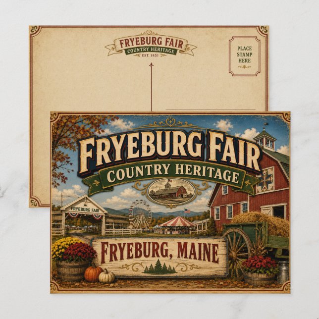 Carte postale d'une ancienne affiche de la foire d (Devant / Derrière)