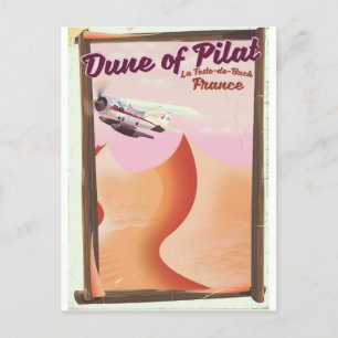Carte Postale Dune de Pilat, affiches de voyage vintage de Franc