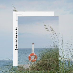 Carte Postale Dune de sable et anneau de sauvetage photographiqu