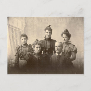 Carte postale d'une famille heureuse