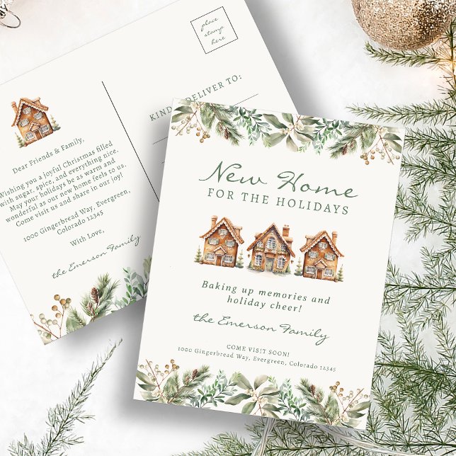 Carte postale d'une nouvelle maison pour les vacan (Holiday New Home Postcard
)