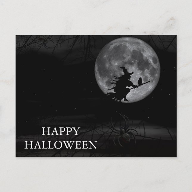 Carte postale d'une nuit effrayante d'Halloween av (Devant)
