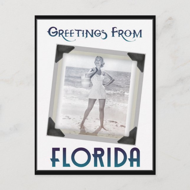 Carte postale d'une pin-up de FLORIDE (Devant)