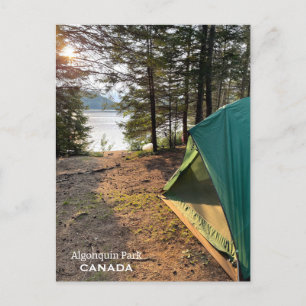 Carte postale d'une tente dans le parc Algonquin