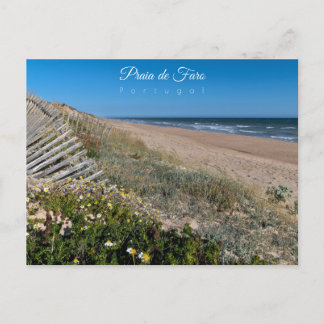 Carte Postale Dunes de la plage de Faro - Portugal