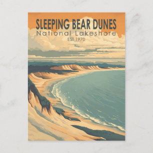 Carte Postale Dunes de l'ours couchage National Lakeshore Art de