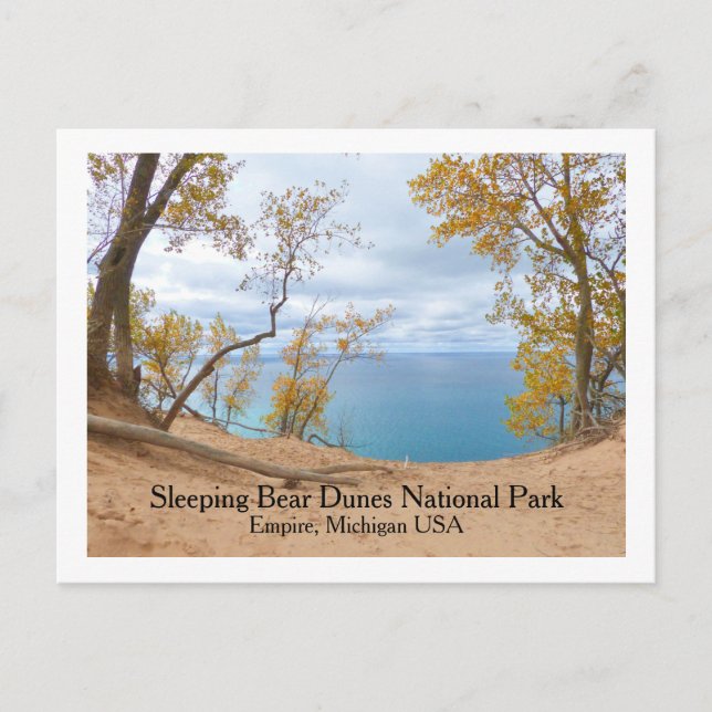 Carte Postale Dunes de l'ours couché, lac Michigan Chaleur (Devant)