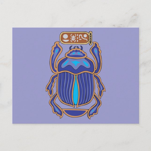 Carte Postale Dung Dung Beetle égyptien Scarab (Devant)