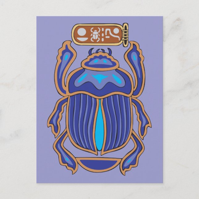 Carte Postale Dung Dung Beetle égyptien Scarab (Devant)