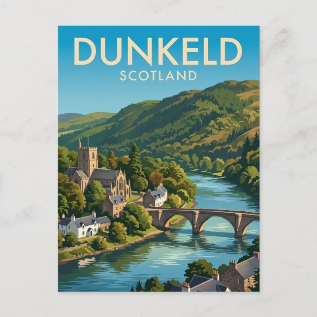 Carte Postale Dunkeld Écosse (Devant)