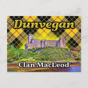 Carte Postale Dunvegan Castle Clan MacLeod Lewis Tartan Scotland