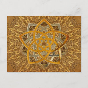 Carte Postale Duo Fleur de Vénus - métal antique