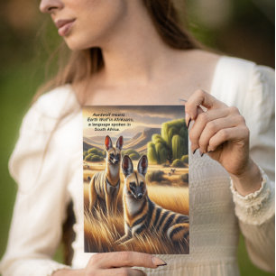 Carte Postale Duo Majestic Aardwolf dans Meadow