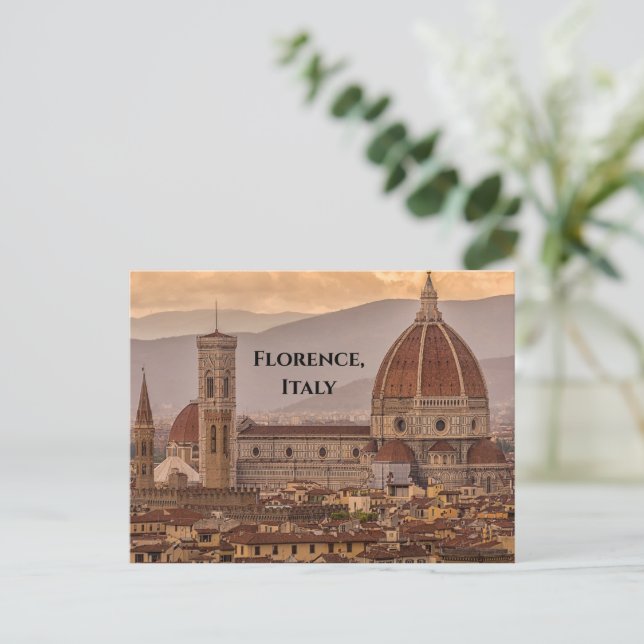 Carte Postale Duomo di Firenze Florence Italie Design (Debout devant)