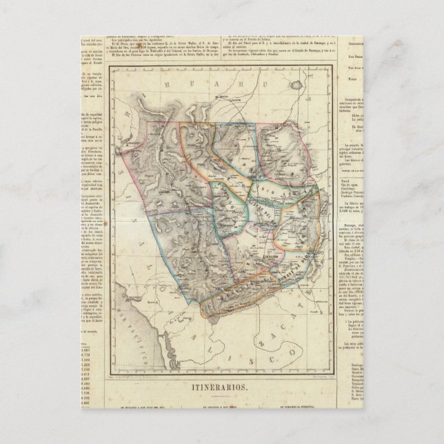 Carte Postale Durango, Mexique (Devant)