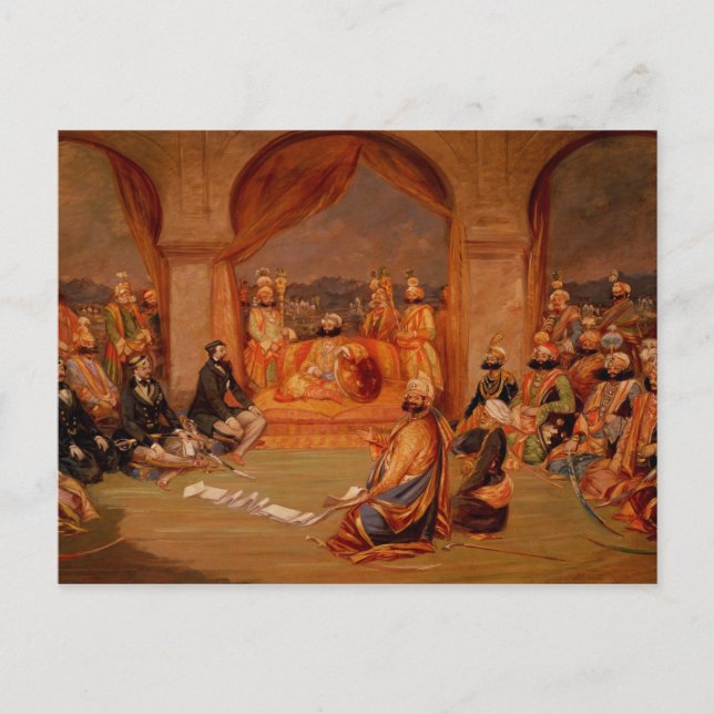Carte Postale Durbar à Udaipur, Rajasthan, 1855 (Devant)