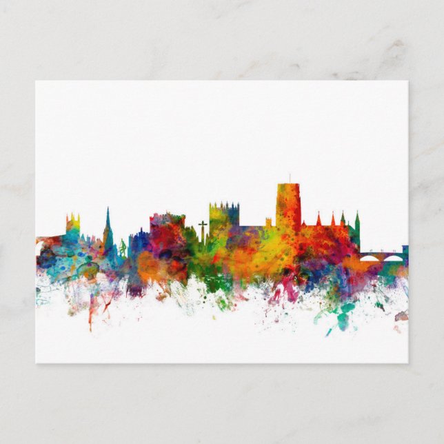 Carte Postale Durham Angleterre Skyline Cityscape (Devant)