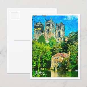 Carte Postale Durham Royaume-Uni Belle peinture à l'huile