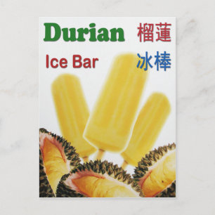 Carte Postale Durian Ice Bar Tropical Fruit Popsicle